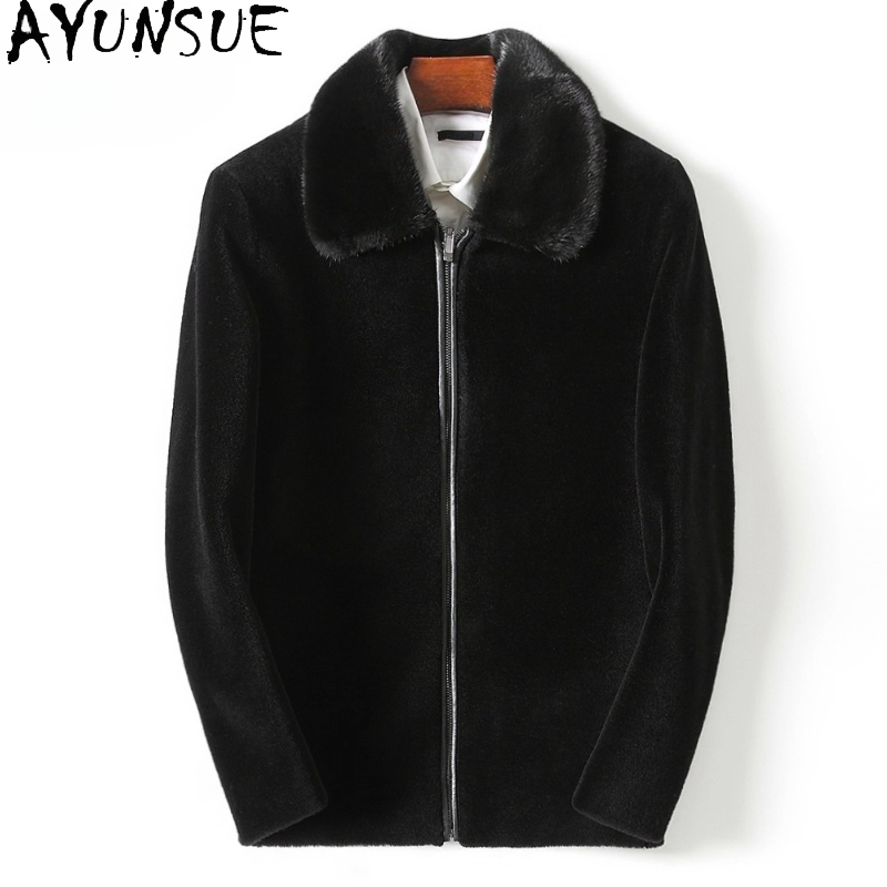 Mens Fashion Winter 2025 - AYUNSUE カジュアル 100% ウールコート メンズ 2025