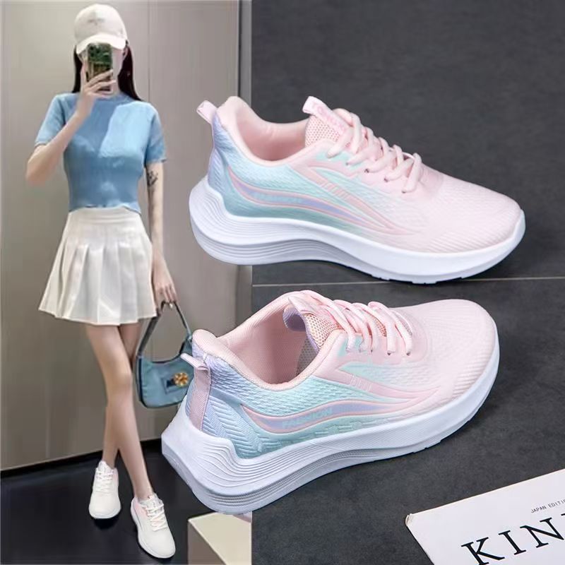 Men'S Fashion Running Shoes - 女性ランニングシューズ通気性メッシュ軽量スニーカーソフトソール快適なウォーキングシューズファッションカジュアルスポーツシューズ