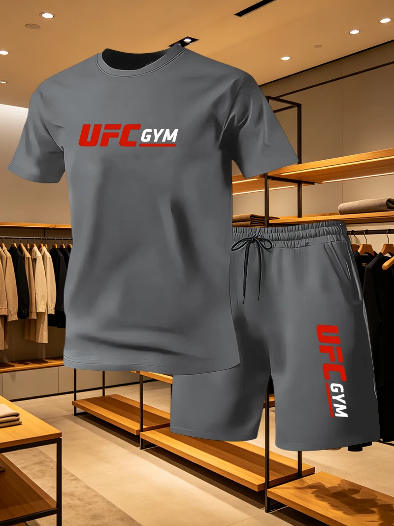 Men'S Fashion Course - メンズファッション Tシャツ ショートパンツ UFC カジュアルセット 夏