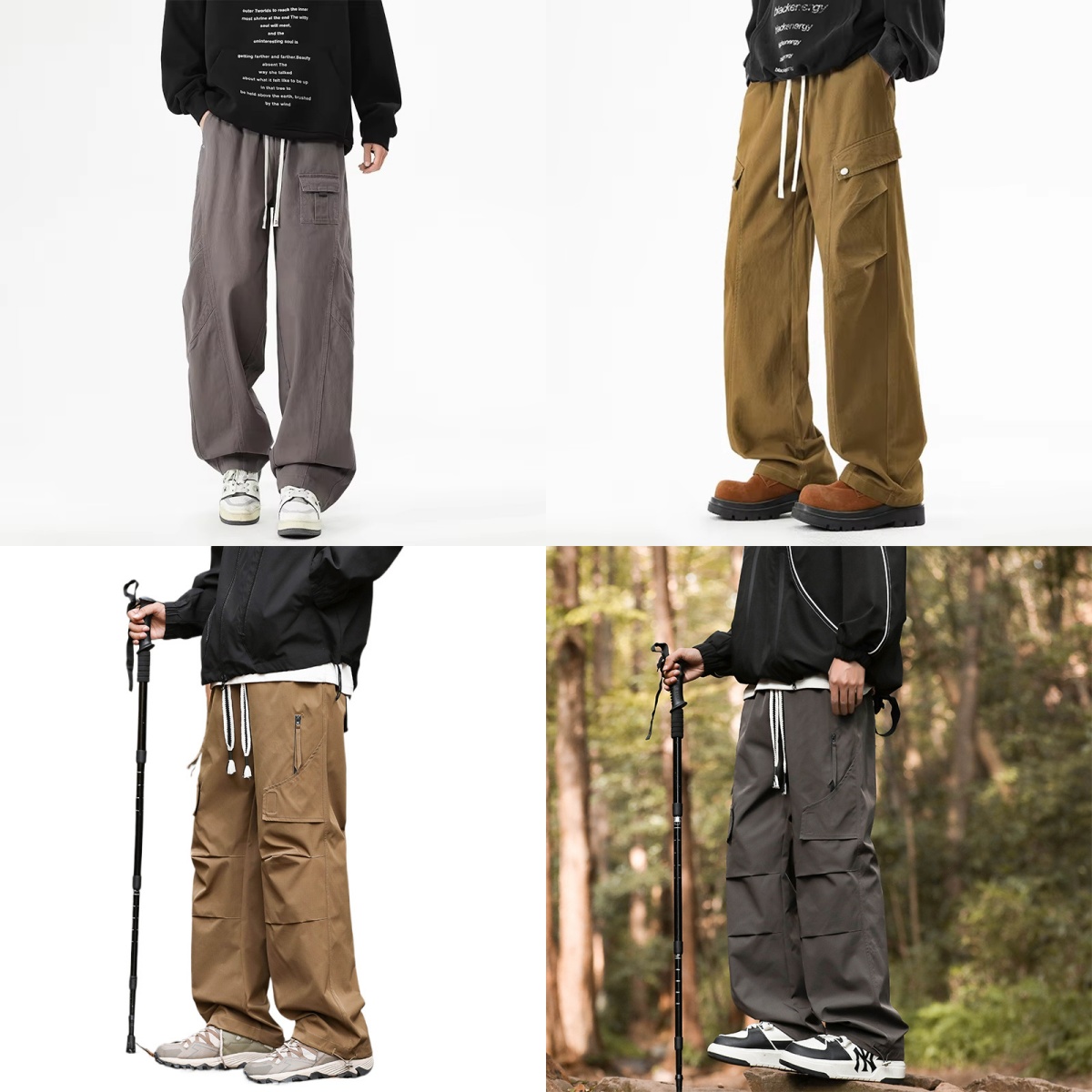 Men'S Fashion Khaki Pants - 2025年新作 コットン メンズ カーゴパンツ カーキ カジュアル