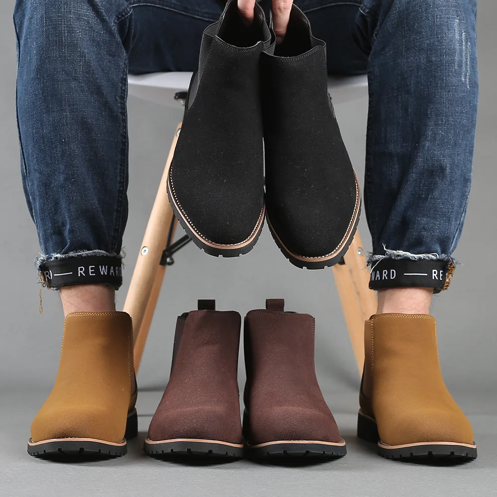 Mens Fashion Winter 2025 - メンズアンクルブーツ、ブリティッシュスタイル、スエードレザーブーツ、ファッションチェルシーブーツ、メンズビジネスドレスブーツ、ハイカットカジュアルブーツ