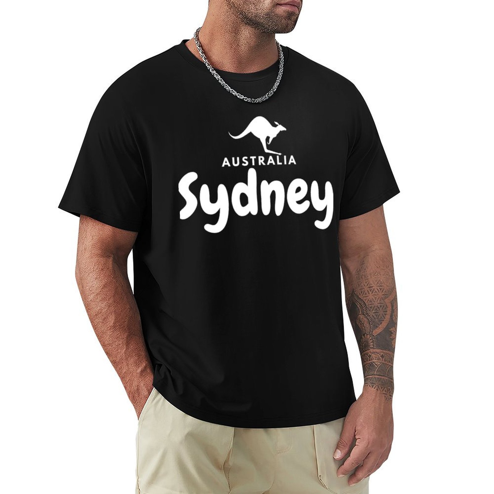 Men'S Fashion Sydney - シドニー、オーストラリア シドニー Tシャツ 夏のファッション カジュアルTシャツ