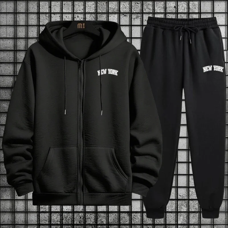 Men'S Fashion Zipper Hoodie - メンズトラックスーツ 上質 2026年春 カジュアル シンプル ファッション