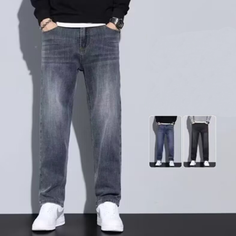 Men'S Fashion With Baggy Jeans - 2026 ファッションだぶだぶのストレートレッグジーンズ男性高品質耐摩耗性カジュアルパンツ男性快適なストレッチデニムズボン
