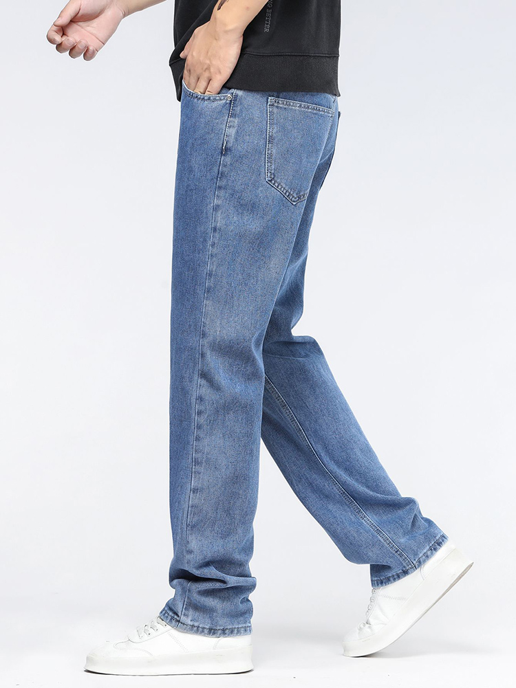 メンズ韓国ファッションバギージーンズ クラシック オールマッ - Men'S Fashion Grey Jeans のレビューと価格