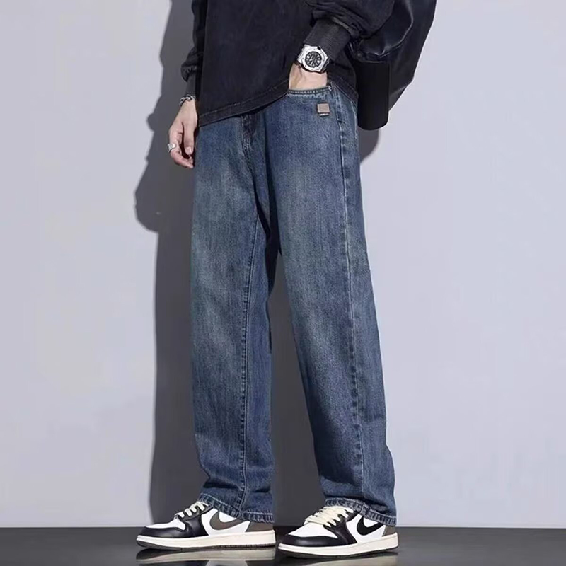 春秋アメリカンレトロカジュアルパンツ メンズ ハイストリート - Men'S Fashion With Baggy Jeans のレビューと価格
