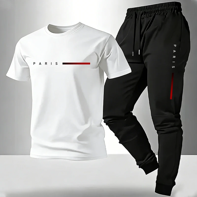 2026新作 メンズトラックスーツ Tシャツ＆スウェットパン - Men'S Fashion Course のレビューと価格