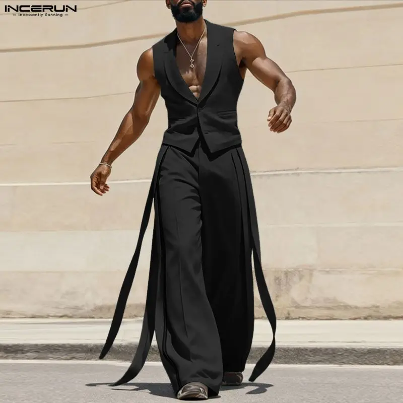 INCERUN メンズセットアップ 無地 Vネック ノースリ - Mens Fashion Summer のレビューと価格