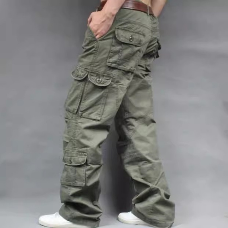 メンズファッションカジュアルカーゴパンツ、マルチポケットカー - Men'S Fashion Khaki Pants のレビューと価格