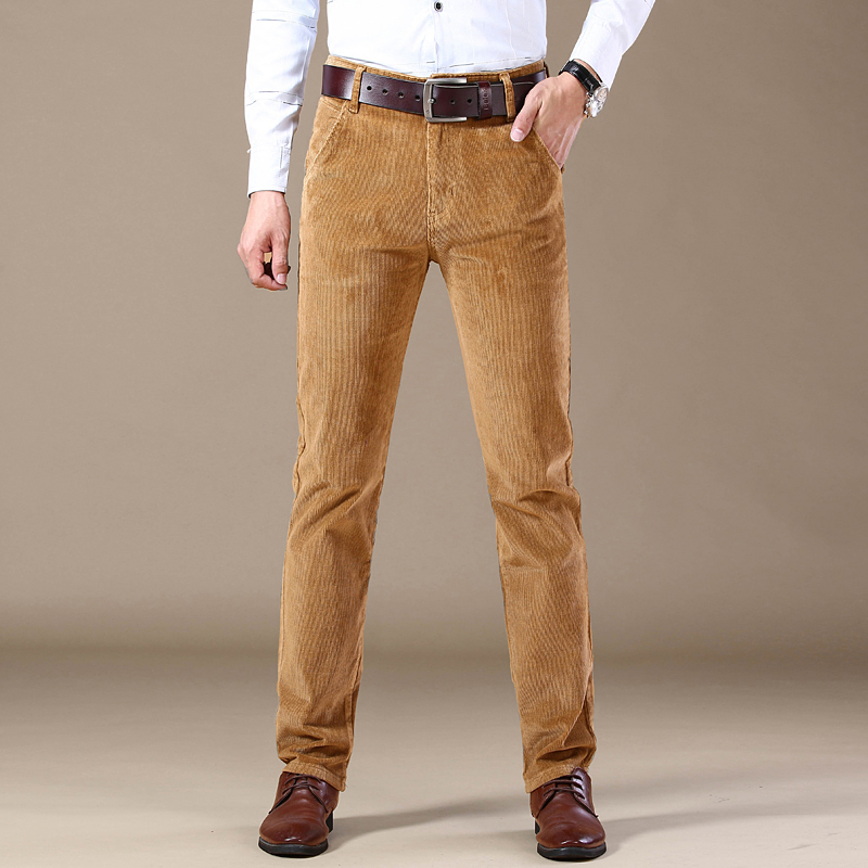 綿コーデュロイカジュアルパンツメンズ秋の新ファッションカーキ - Men'S Fashion Khaki Pants のレビューと価格