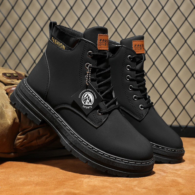 メンズハイカットブーツ 2025 秋冬 レザーシューズ ファ - Mens Fashion Winter 2025 のレビューと価格