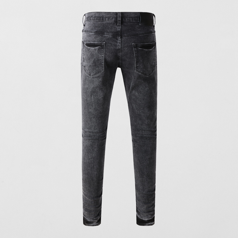 Y2Kファッション、メンズ、スリムフィット、ストレッチ素材、 - Men'S Fashion Grey Jeans のレビューと価格