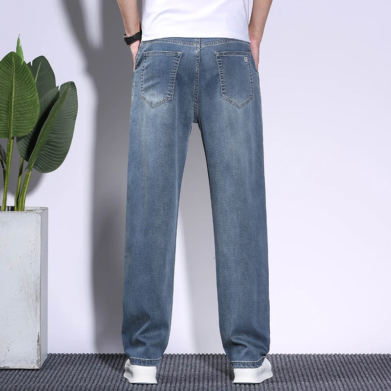 メンズラージデニムジーンズ,バギーパンツ,通気性,ストレート - Men'S Fashion With Baggy Jeans のレビューと価格