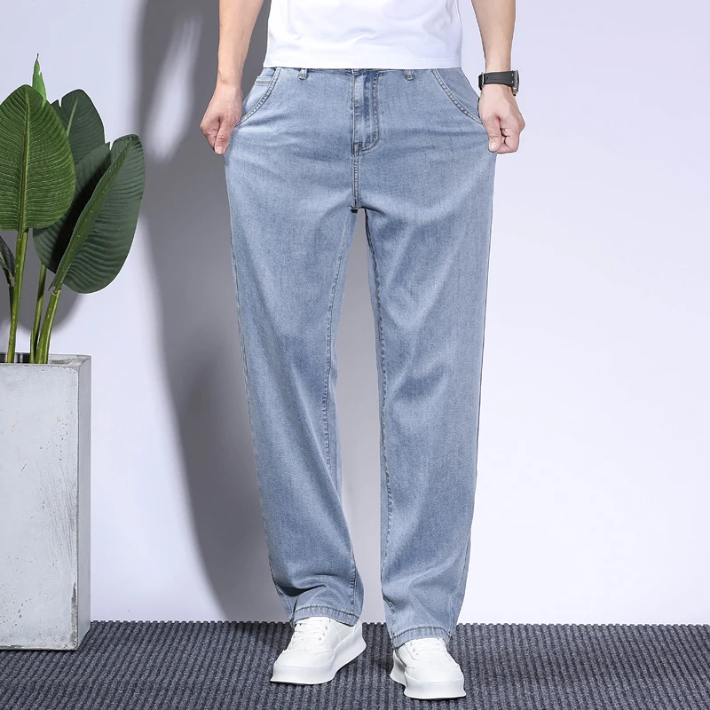 メンズラージデニムジーンズ,バギーパンツ,通気性,ストレート - Men'S Fashion With Baggy Jeans のレビューと価格