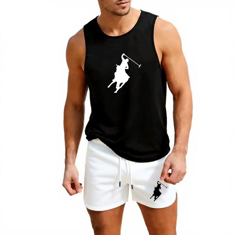 ヨーロッパメンズサマーベスト＆ショーツセット 2ピース アウ - Mens Fashion Summer のレビューと価格