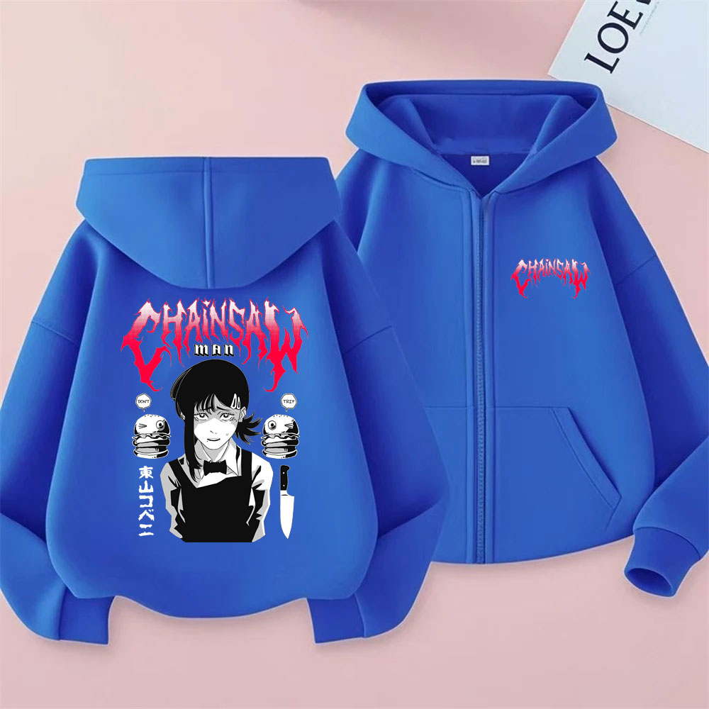 カスタムカスタムアニメチェーンソーマン東山コベニグラフィック - Men'S Fashion Zipper Hoodie のレビューと価格