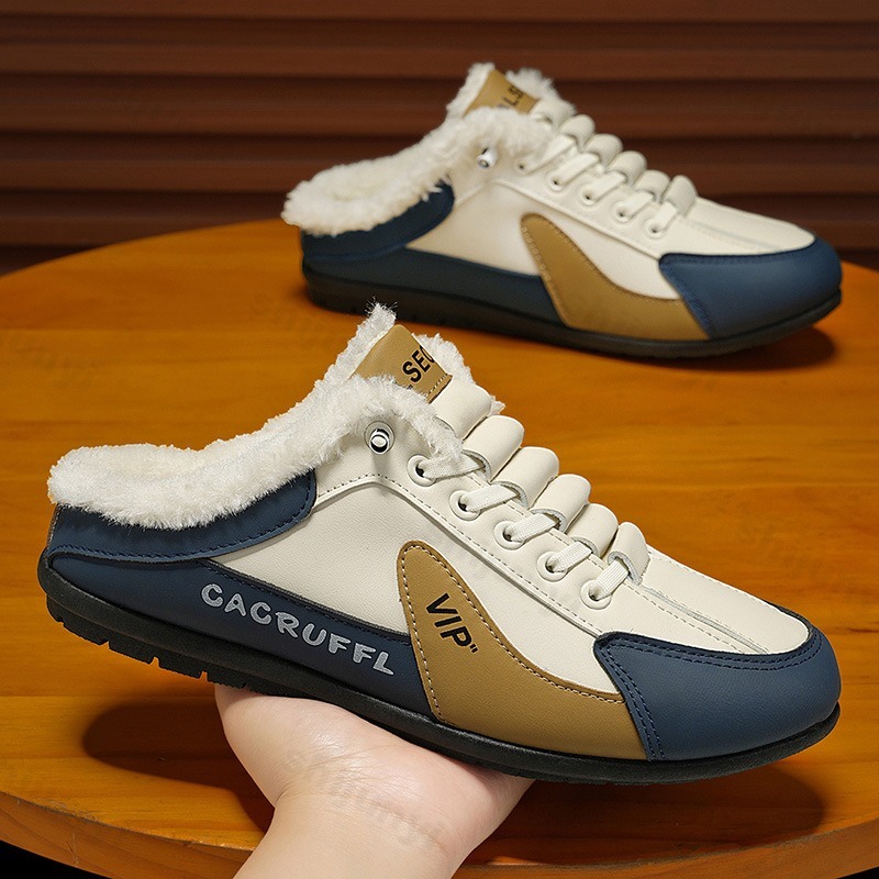 メンズスリッパ 2025 冬 暖かい プラッシュ 快適 アウ - Mens Fashion Winter 2025 のレビューと価格