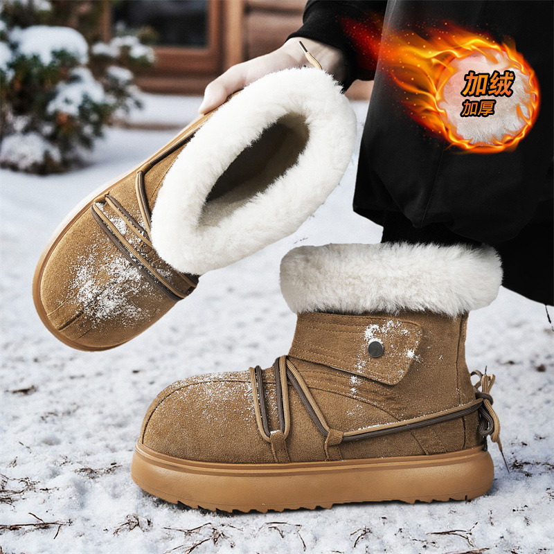 2025年新作 冬用 メンズ スノーブーツ レザー 暖かい裏 - Mens Fashion Winter 2025 のレビューと価格