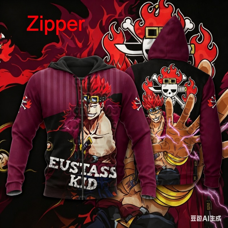 ワンピースドンキホーテ・ドフラミンゴ男性ジッパーパーカー漫画 - Men'S Fashion Zipper Hoodie のレビューと価格