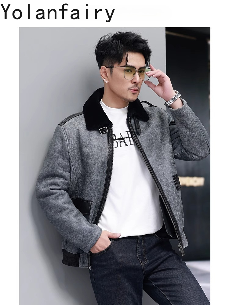 YOLANFAIRY ショート天然毛皮コート男のファッション - Mens Fashion Winter 2025 のレビューと価格