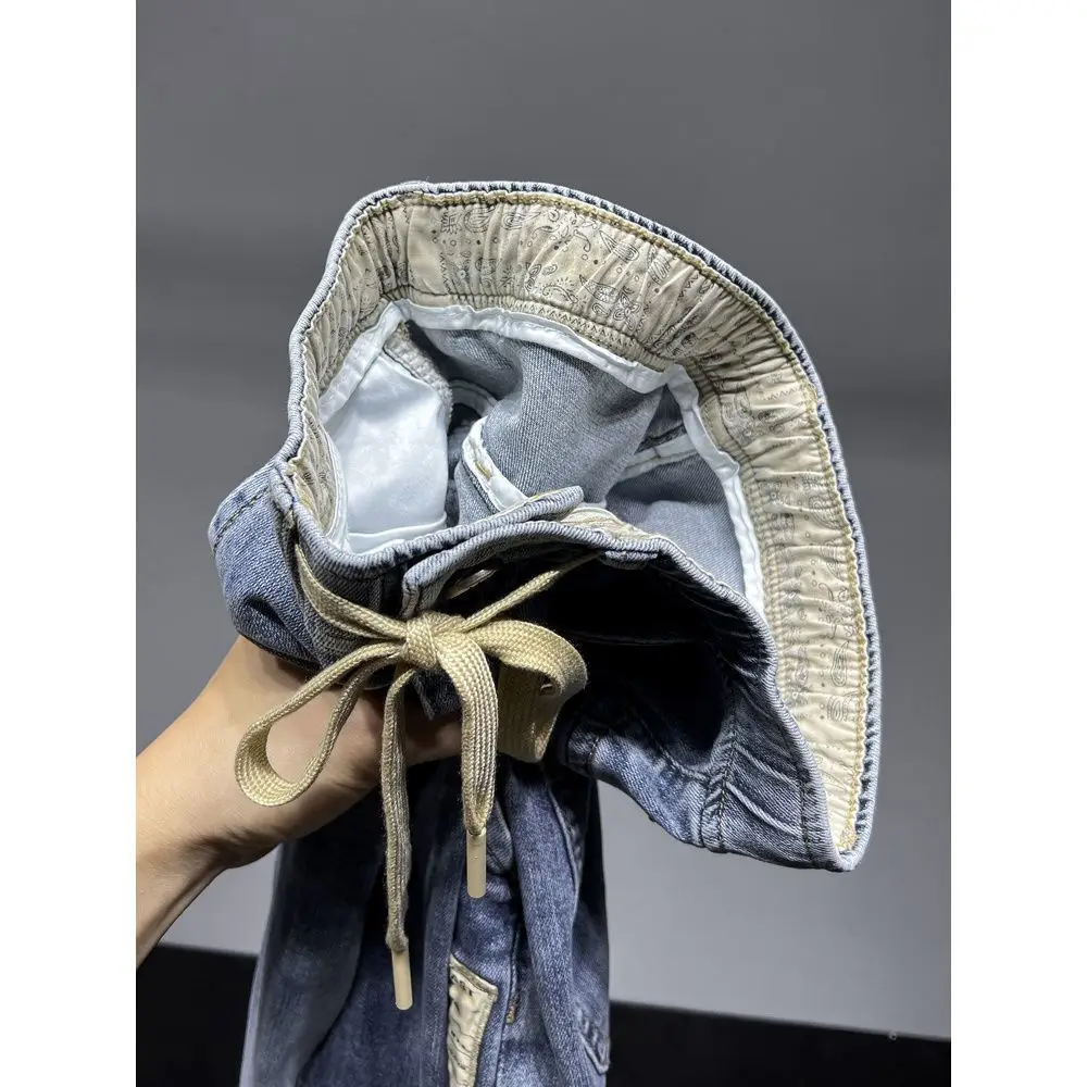 メンズラグジュアリージーンズ,新しい韓国の夏のファッション, - Men'S Fashion With Baggy Jeans のレビューと価格