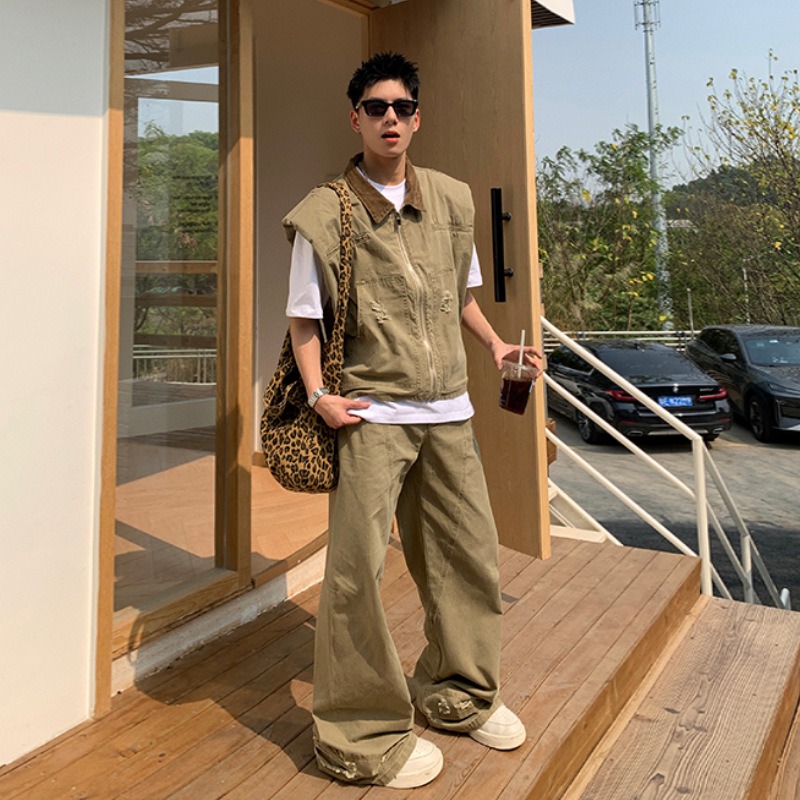 アメリカのファッションブランドレトロデニムジャケットメンズ夏 - Mens Fashion Summer のレビューと価格