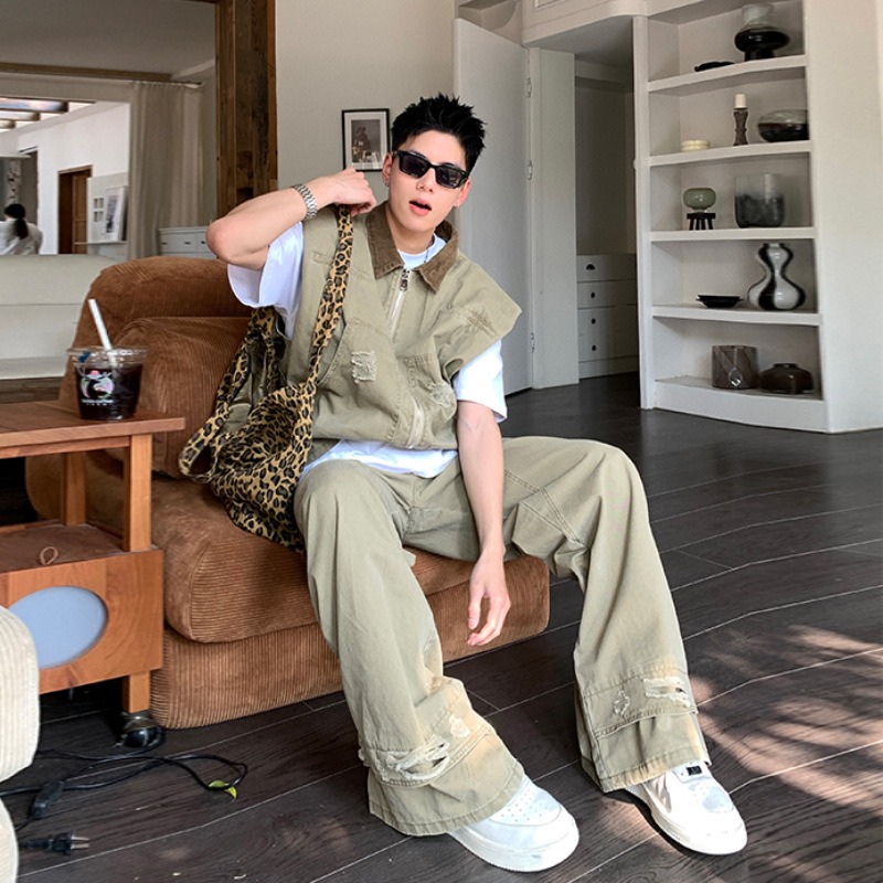 アメリカのファッションブランドレトロデニムジャケットメンズ夏 - Mens Fashion Summer のレビューと価格
