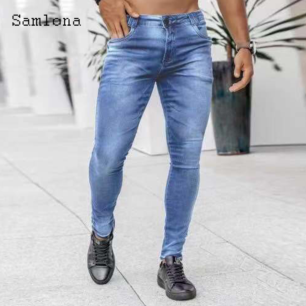 サノナ-メンズスリムデニムジーンズ、パッチワークの浮腫パンツ - Men'S Fashion Grey Jeans のレビューと価格