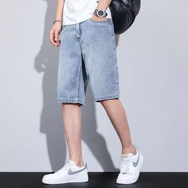メンズショートパンツジーンズブルーデニムジョーツバギー原宿パ - Men'S Fashion With Baggy Jeans のレビューと価格