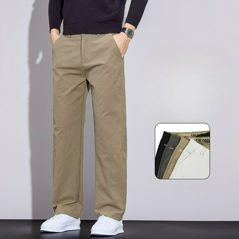 メンズパンツ ビジネスカジュアル 無地 春秋 ストレートレッ - Men'S Fashion Khaki Pants のレビューと価格