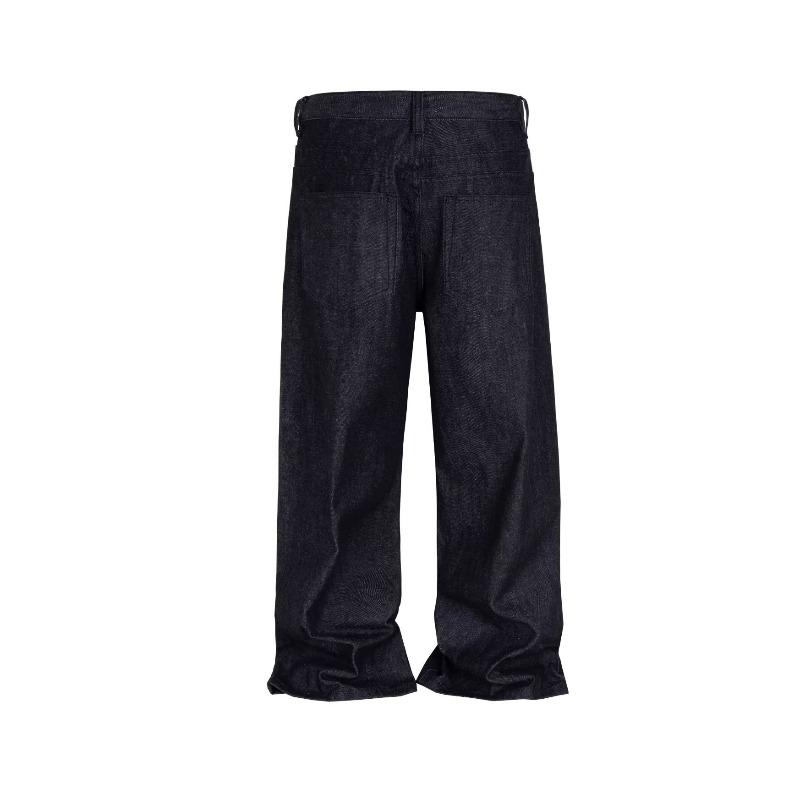 アメリカンレトロウォッシュ加工マルチボタンデザインジーンズメ - Men'S Fashion With Baggy Jeans のレビューと価格