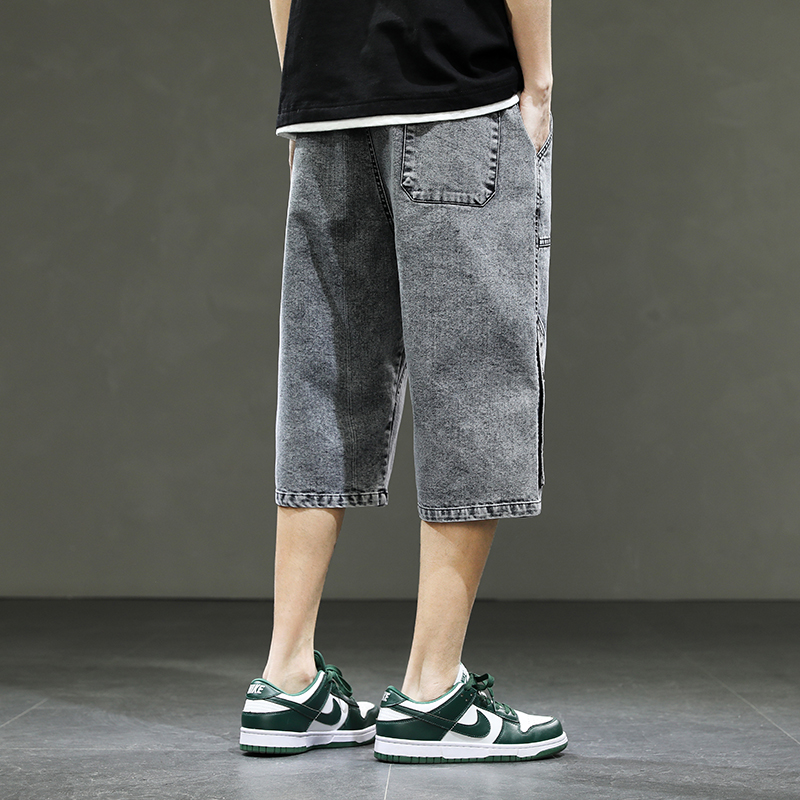韓国スタイルメンズロングショーツ 3/4丈デニムバミューダ男 - Men'S Fashion With Baggy Jeans のレビューと価格