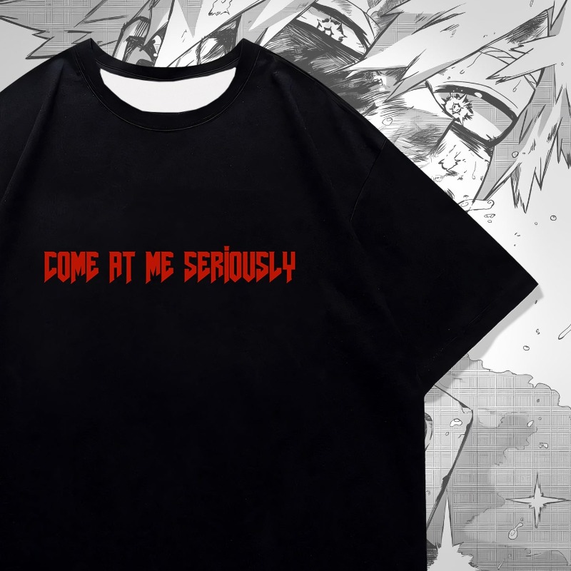 爆豪アニメの両面プリントTシャツ、オーバーサイズのグラフィッ - Graphic Tee Oversized のレビューと価格
