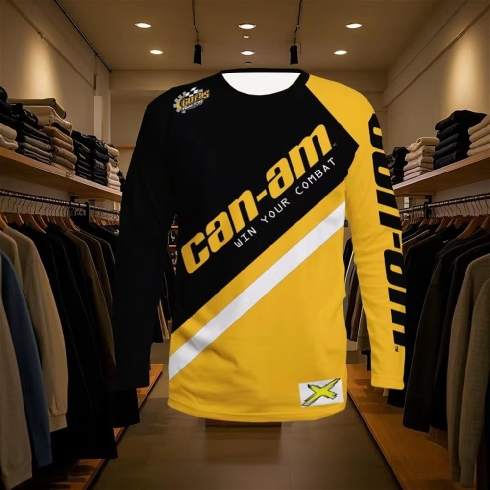 バイクレース用長袖ラウンドネックTシャツ、男女兼用、ファッシ - Men'S Fashion Course のレビューと価格