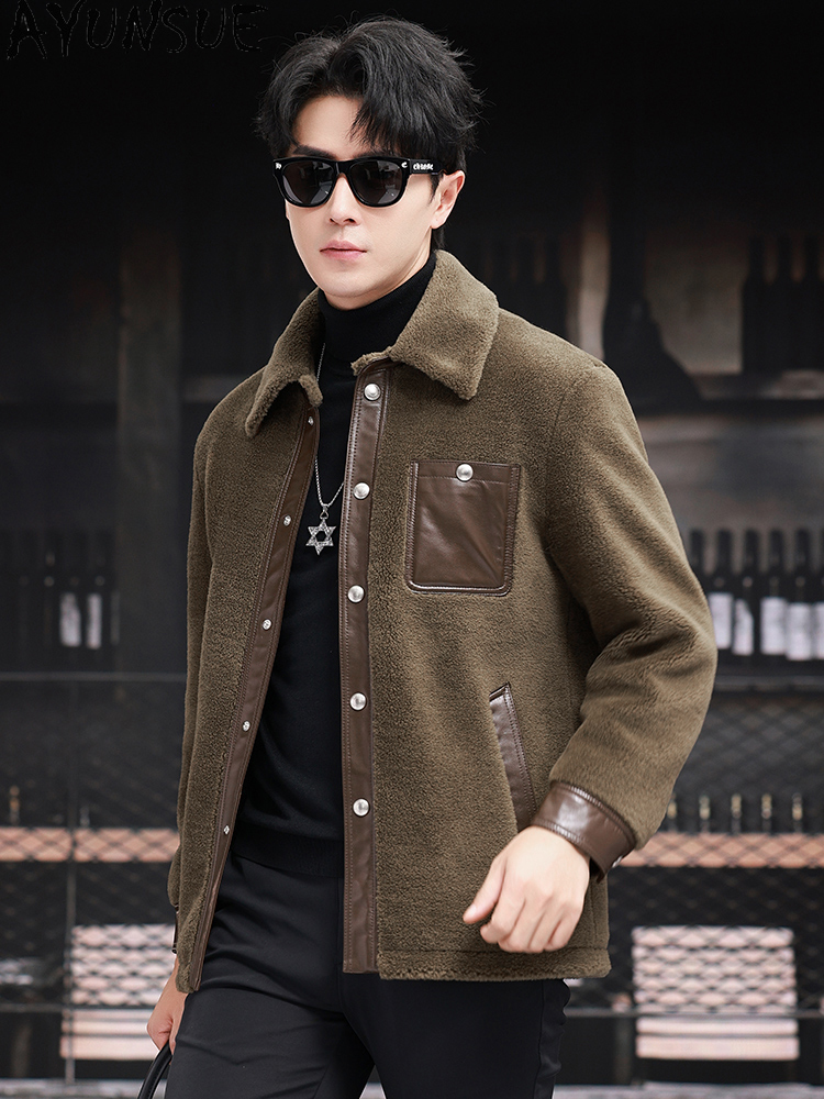 AYUNSUE 100% ウールコート男性の冬 2025 韓 - Mens Fashion Winter 2025 のレビューと価格